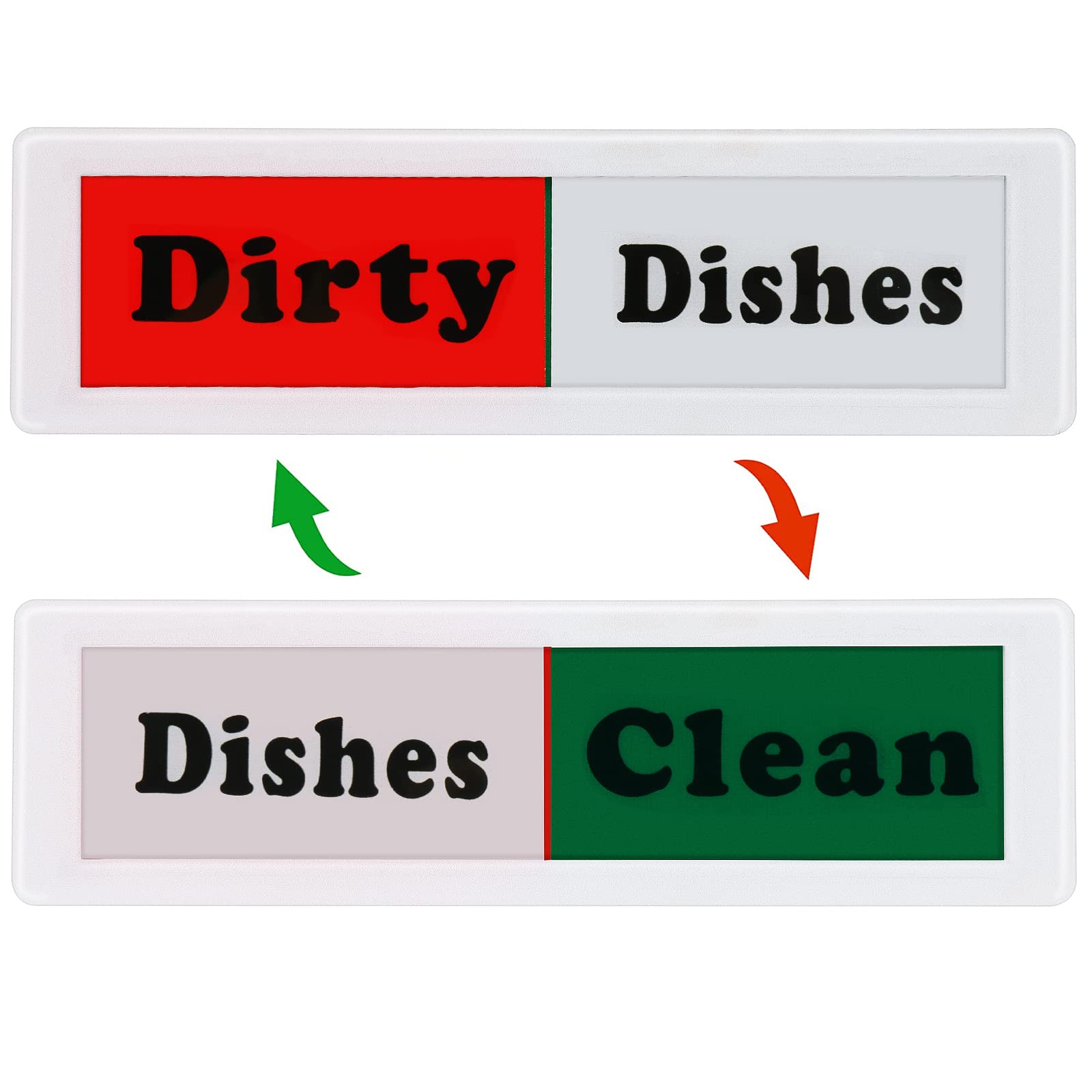 Premium Dishwasher Magnet Clean Dirty Sign Non-Scratch Adhensive Sticker Indicator Works for Dishwashers, Reminder Tells Whether Dishes Are Clean or Dirty(Silver)