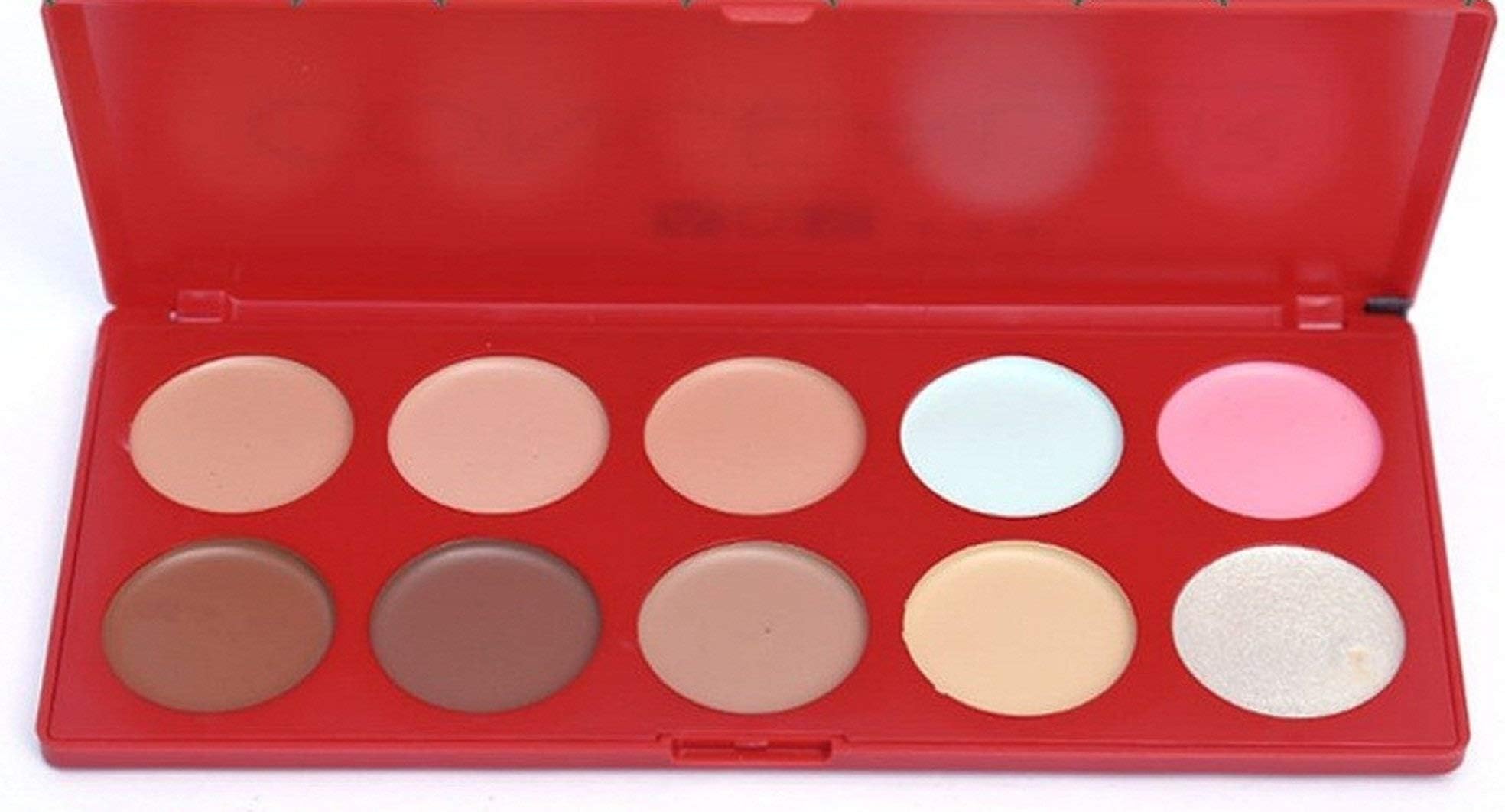 ADS MJ Traders Color Series Concealer Contour Highlighter Palette (10 Shades)