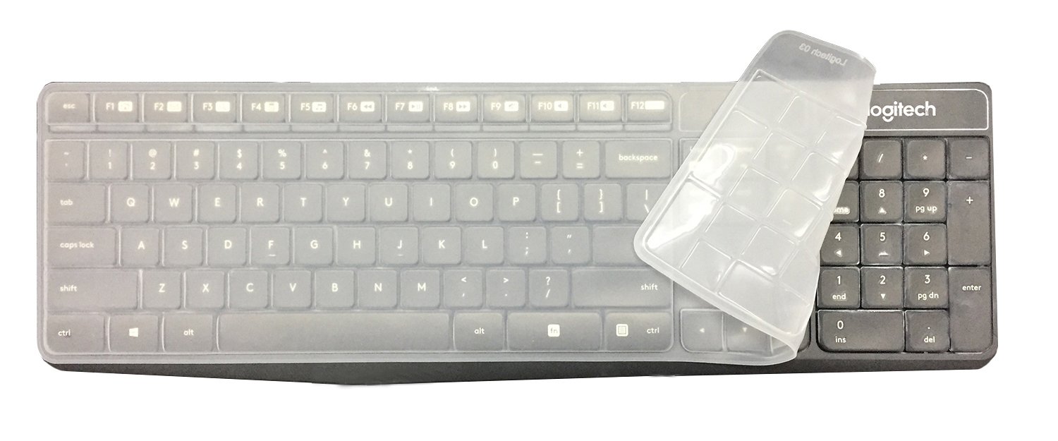Wommty Ultra Thin Silicone Waterproof Anti-Dust Keyboard Cover Skin Protector for Logitech MK270 Wireless Keyboard