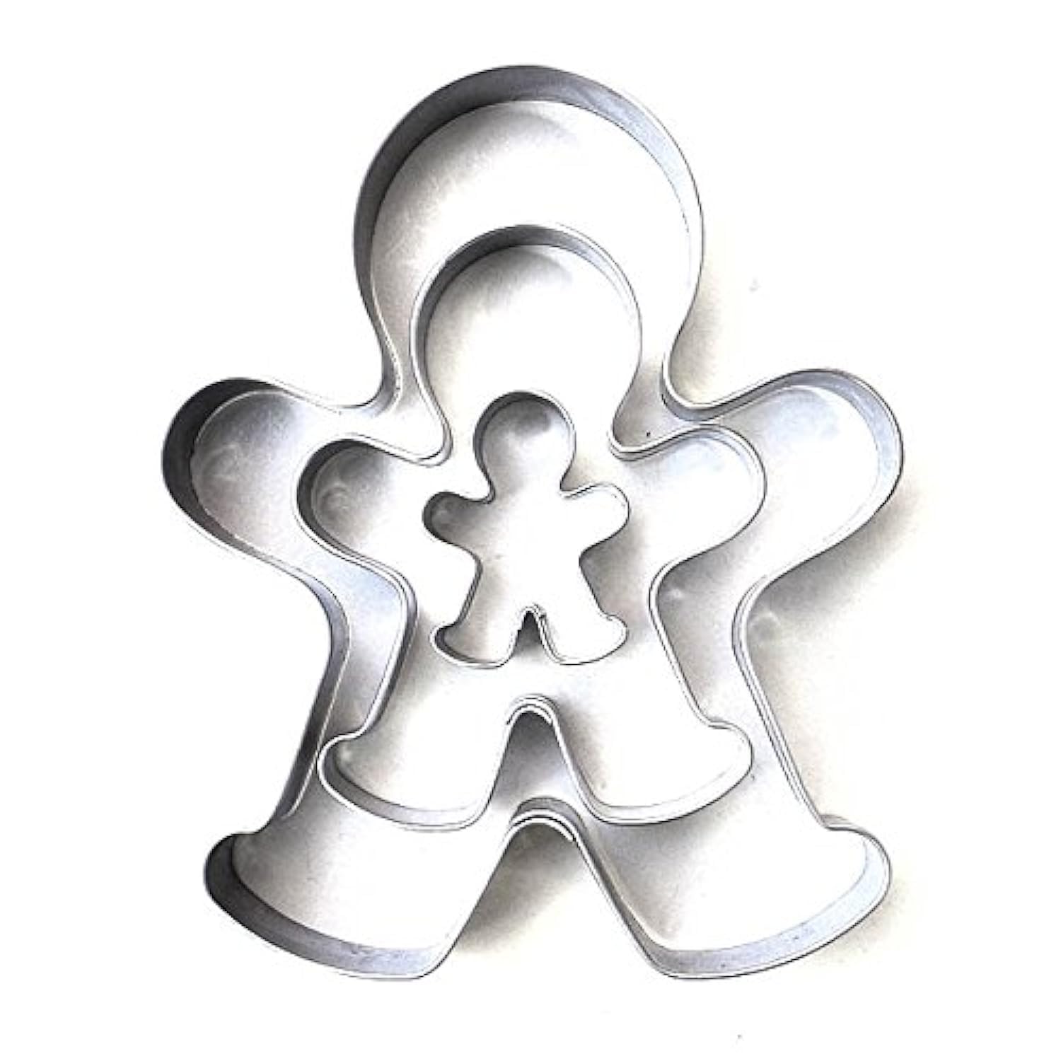 Gingerbread man set of 3, 3 cm, 6.5 cm, 10 cm cutter, stainless steel cutter, ginger man