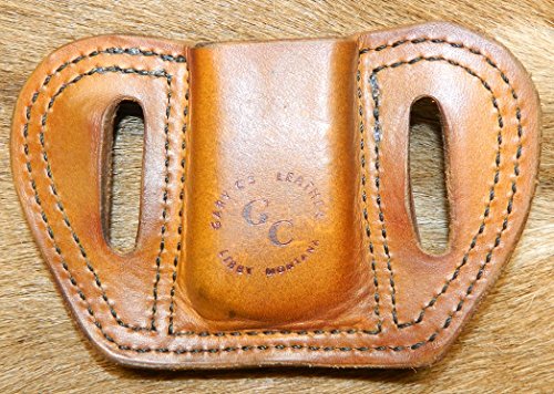 Leather - Magazine Ammunition Pouch, Fits Ruger SR9C 9mm or SR40C .40cal cartridge mags