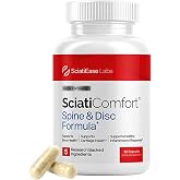 SciatiEase SciatiComfort Spine &amp; Disc Support Supplement, 30 Day Supply | Vit d3 k2, aquamin, calcium, magnesium, type ii collagen, pea, joint &amp; nerve health