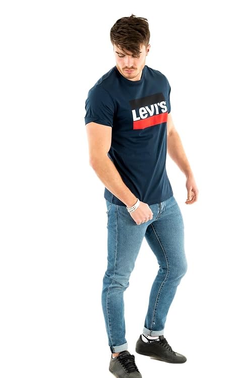 Levi's Men's Sportswear Logo Graphic T-Shirt, Dress Blues, XL