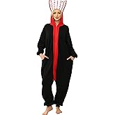 NAMHTOM Adult Black Fly Costume Onesie Fly Bug Pajamas Halloween Costumes Anime Cosplay pajamas for Men Women