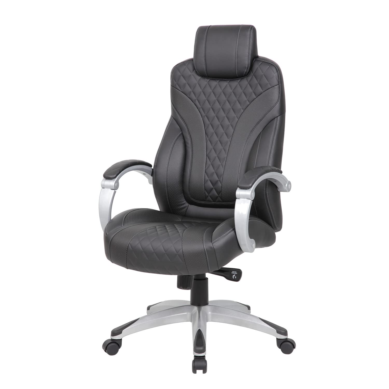 Photo 1 of ***MINOR DAMAGE/RIPS***Boss Office Products Executive Hinged Arm Chair in Black