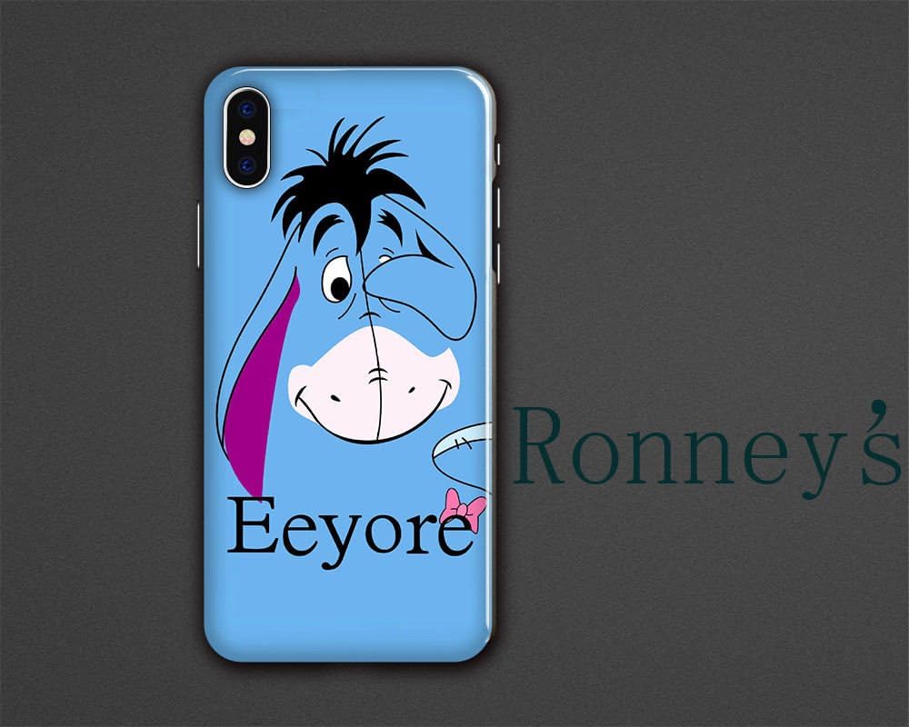 iPhone X cases Disney Cartoon character MICKEY & MINNIE FAMILY Soft TPU Flexible Protective Case Cover for Apple iPhone X (Eeyore)