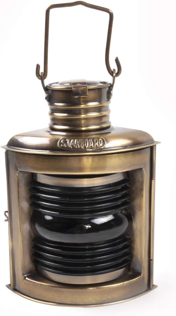 Starboard Navigation Lamp, antique, 21cm, Bronze - Image 4