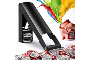 Wall Mounted Can Crusher Black - 8oz 12oz 16oz Aluminum Can Crusher for Recycling Heavy Duty Bin Smasher for Recycling Compac