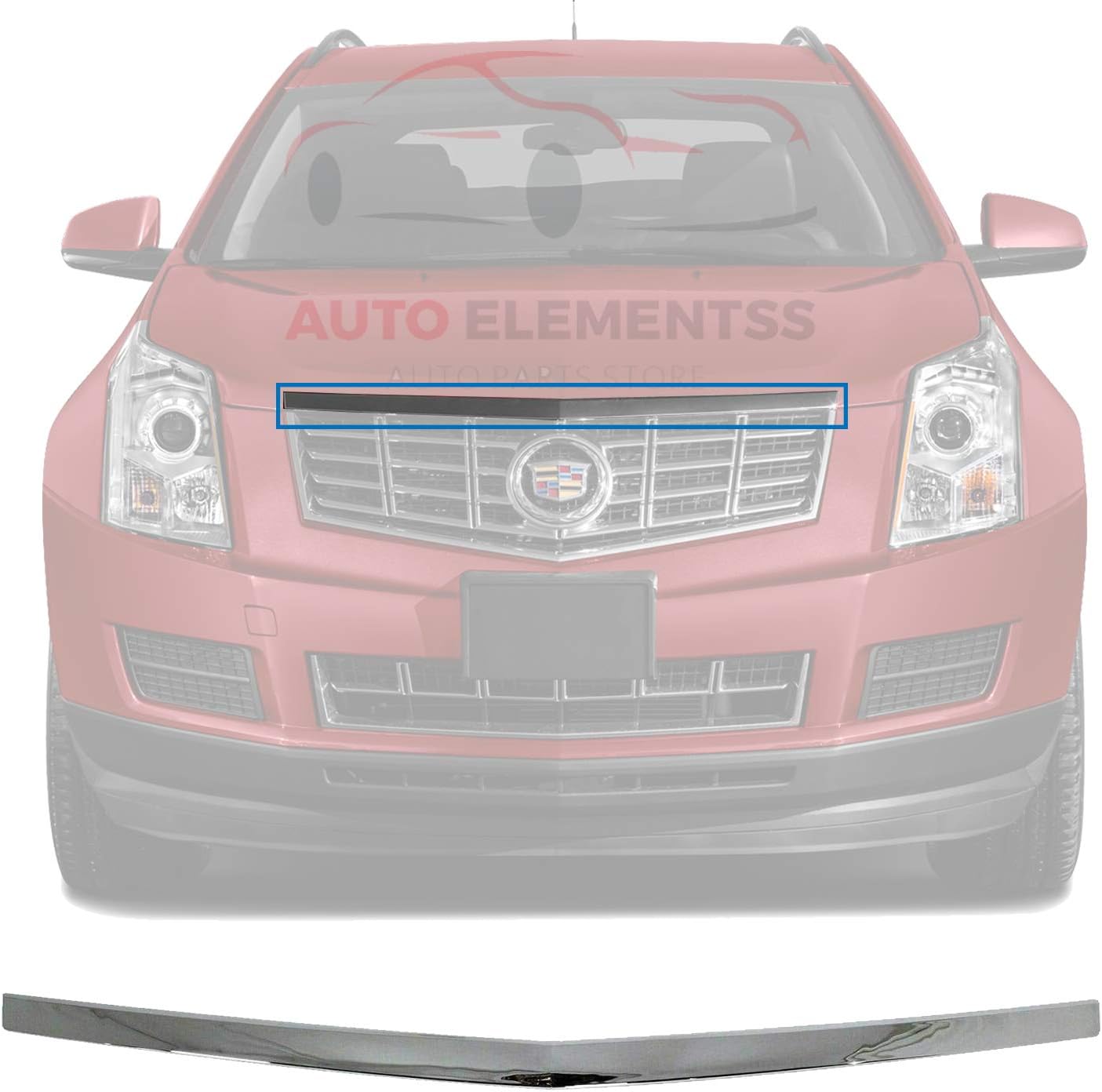 New Front Hood Molding Chrome Plastic For 20102016