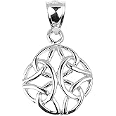 Claddagh Gold Celtic Knot Pendant in Sterling Silver