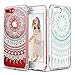 iPhone 7 Plus Case, ESR Henna Mandala Floral Designer Case [Clear Back Cover, TPU Edge] Flowers Printed Thin Cute Design Vintage Retro Style for iPhone 7 Plus 5.5