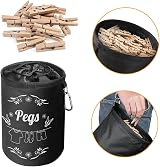 Vicloon Premium Peg Bag Black Large with Drawcord and Hook view 4