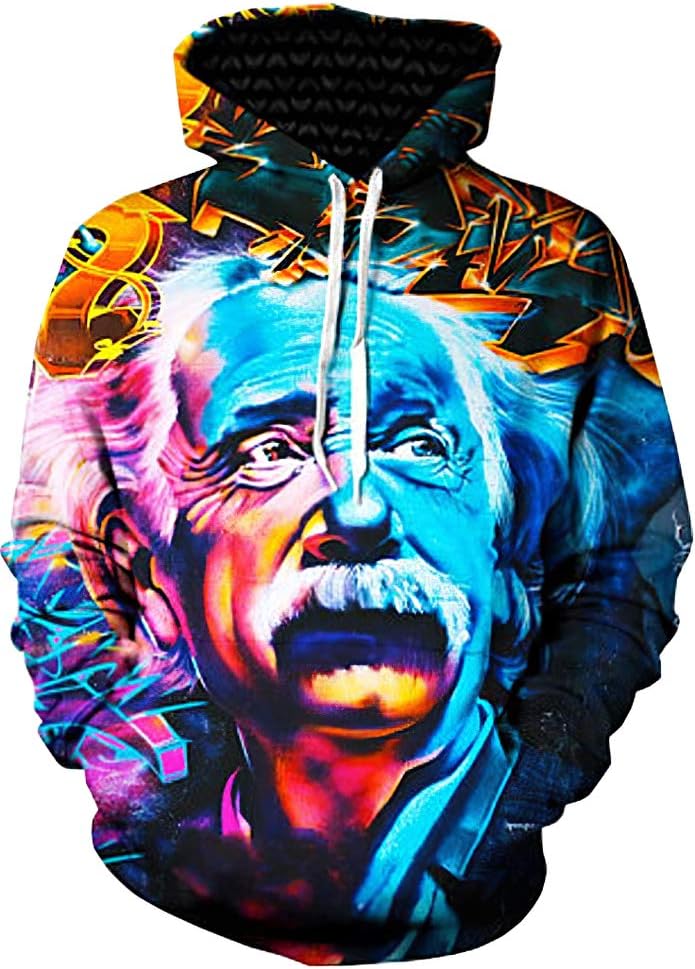 Takra Gold Men Hoodies Color Blocks 3D Print Graphic Casual Sweatshirts