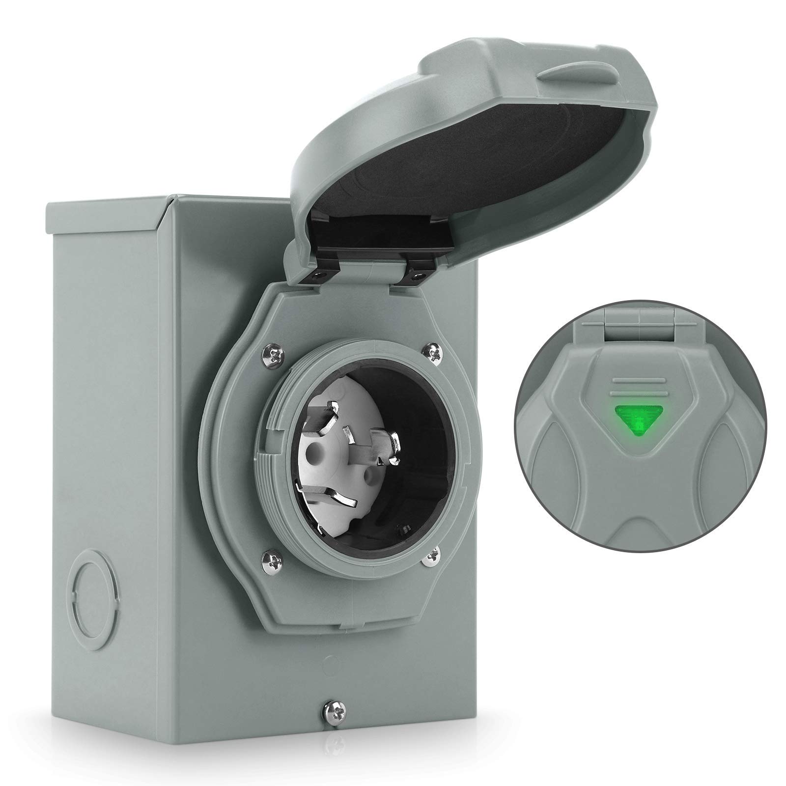 Buy Rundik 50 Amp Generator Power Inlet Box, ETL Listed NEMA SS250P