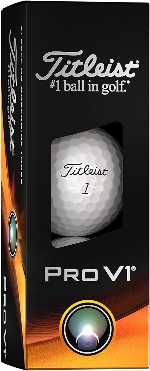 TITLEIST Pro V1 ProV1 New Golf Balls 2023 Model Pack of 3 Sleeve, Standard