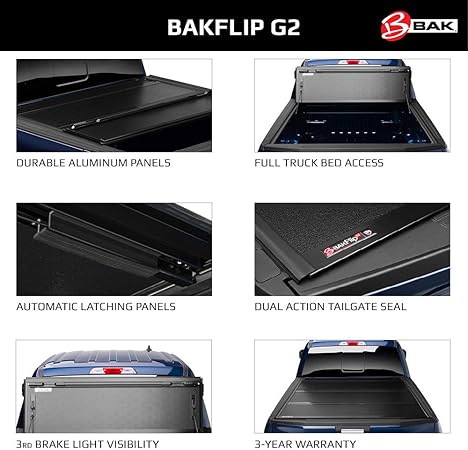 Bak Bakflip G2 Hard Folding Truck Bed Tonneau Cover 226125 Fits 2015 2021 Gm Colorado Canyon 6 2 Bed 74 Automotive Amazon Com