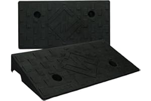 WECARLLE Curb Ramps for Driveway Curb Ramp 2.8 Inch Rise 2 Pack Threshold Ramp for Low Cars Ramps for Lawn Mower to Shed 7000lbs Load Capacity