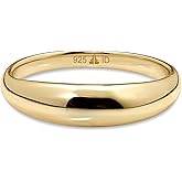 DEVATA Gold or Rhodium Plated Sterling Silver 925 – Eternity, Band Ring for Women – Heart, Knot, Clover, Infinity, Mariner, Cable, Curb, Cuban, Figaro, Daisy, Rope, Ribbed, Dome