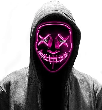 Amazon Com Led Light Up Mask Led Halloween Mask 2019 Led Mask
