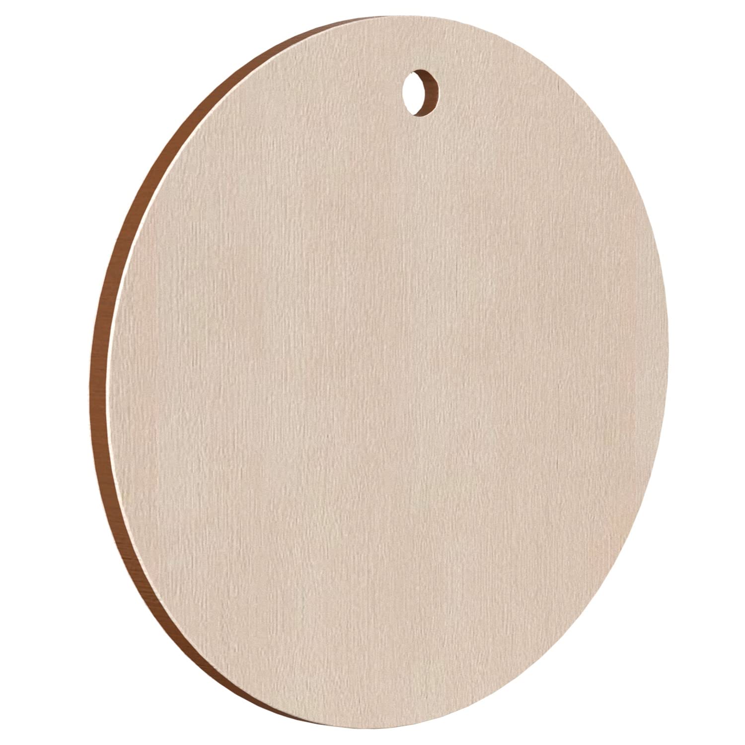 2 Inch Wooden Tags Round Wooden Circles with Hole for DIY Decoration, 100 Pcs
