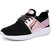 Nautica Kids Girls Metallic Fashion Sneaker Lace-Up Athletic Running Shoe I kappil I (Big Kid - Little Kid - Toddler)