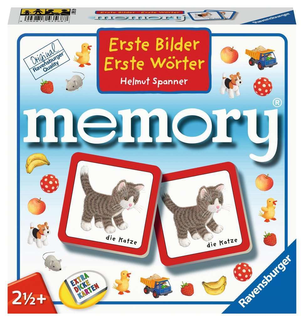 Ravensburger Children's Games, 88688 First Pictures - First Words Memory®, with Motifs from the Children's Book by Helmut Spannner, Toy from 2 Years