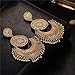 RINHOO Vintage Bohemian Ethnic Gypsy Tassel Large Flower Punk Pearls Drop Dangle Earrings Women Girls Jewelry (Gold)