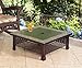 Pleasant Hearth Bradford Square Natural Slate 34-Inch Fire Pit with Copper Accents