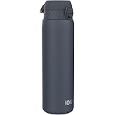 ION8 Vacuum Insulated Stainless Steel 1 Litre Water Bottle, 920 ml/31 oz, Leak Proof, Easy to Open, Secure Lock, Dishwasher Safe, Carry Handle, Scratch Resistant, Ideal for Sports and Yoga, Ash Navy