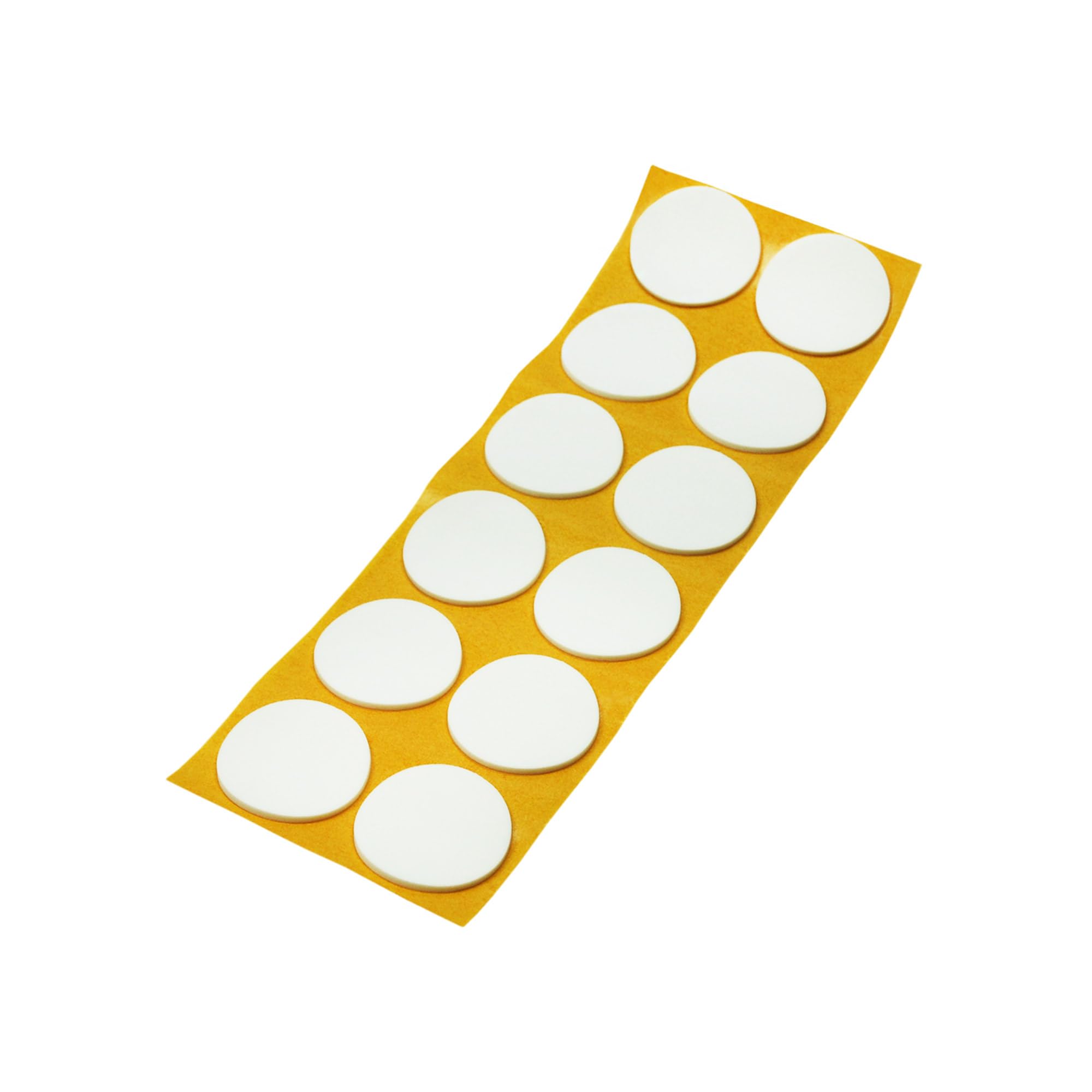 Adsamm® / 12 x self-adhesive anti-slip pads made of EPDM cellular rubber/ø 1.57'' (ø 40 mm) / White/round / 0.098'' (2.5 mm) thick anti-slip glides