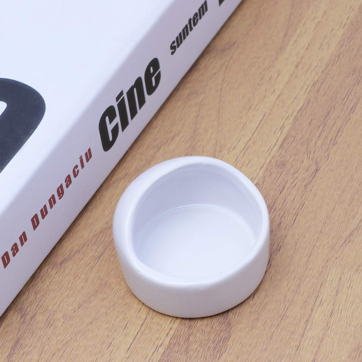 POPETPOP Ceramic Hamster Feeding Bowl 2.4 Inch Chew Resistant Small Animal Food Dish for Gerbils Mice and Rodents Suitable for Dry and Fresh Food - Image 4