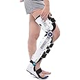 ROM Hinged Knee Foot Support Brace Orthosis Joint Stabilizer, Knee Ankle Foot Orthosis Support, Adjustable Post Op Knee Full Leg Immobilizer Protector Splint for Osteoarthritis, Protect Knee Joint