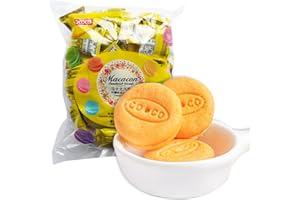 SIJIYUNLI-Lemon Macaron Sandwich cookie 376g/13.26oz Loose package of strawberry biscuits，Suitable for parties, gatherings, and other occasions where everyone shares，Includes 60 small bags.