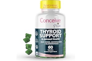 CONCEIVE PLUS Thyroid Support - Thyroid Support with Iodine, Kelp, Ashwagandha, Bladderwrack - Non-GMO, 60 Count 30 Day Supply