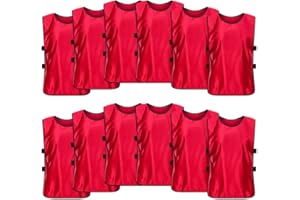 SHIJIXING 12 Pack Scrimmage Training Vest, Sports Pinnies, Practice Jerseys, Practice Vest for Adult Youth Kids.