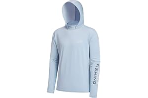 BASSDASH UPF 50+ Men’s UV Sun Protection Long Sleeve Performance Fishing Hoodie Hooded Shirts
