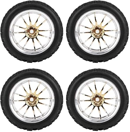 Amazon Rcカータイヤ オフロードレーシングカーホイール Rc車用ゴムタイヤ Rc車1 10に対応 白 ラジコン ドローン 通販