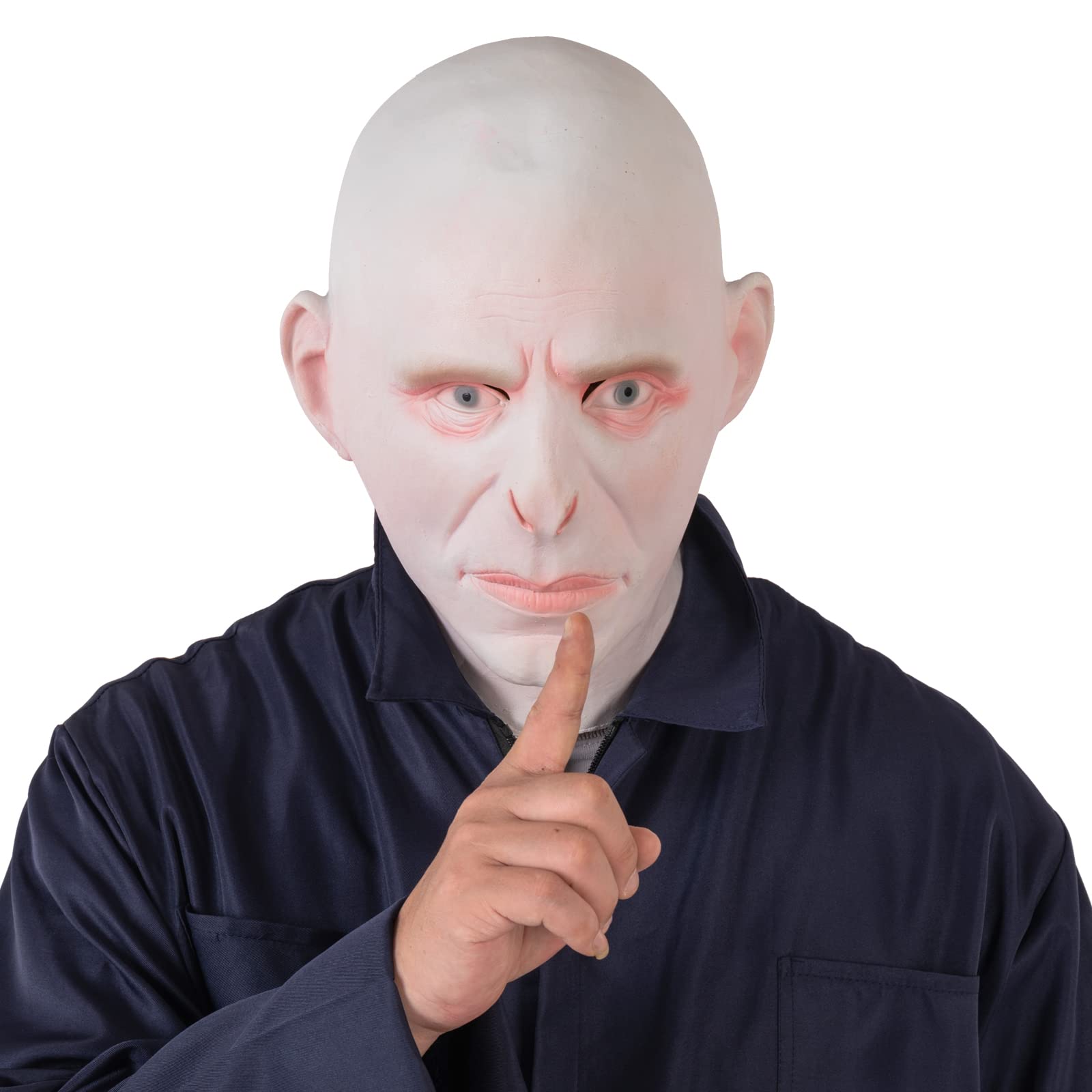 SINSEN Voldemort Mask Latex Costume Props Lord Demon Full Head Headgear for Halloween Party Masquerade Adult Men Women