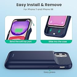 QTshine Battery Case for iPhone 11/XR, 2024
