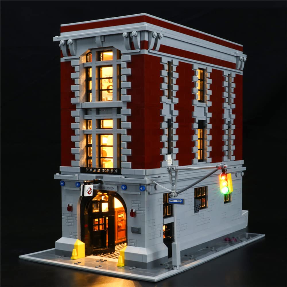 GEAMENT LED Light Kit Compatible with LEGO Firehouse Headquarters - Lighting Set for Ghostbusters 75827 Model (Building Set Not Included)