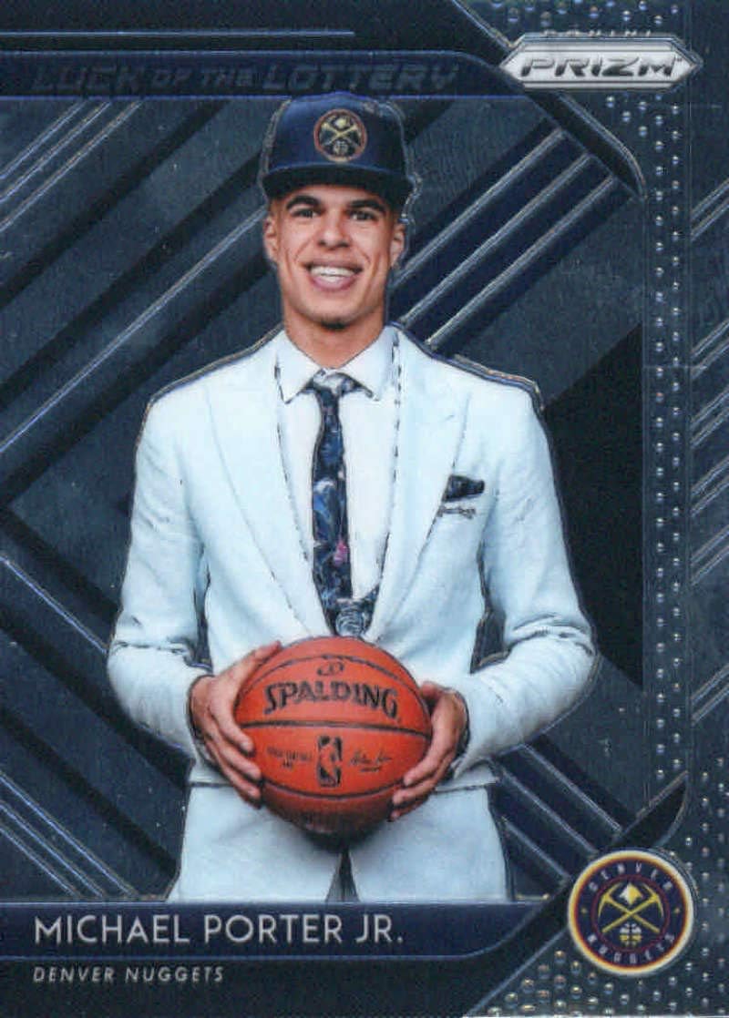 2018-19 Panini Prizm Luck of the Lottery #14 Michael Porter Jr. Denver Nuggets Basketball Card