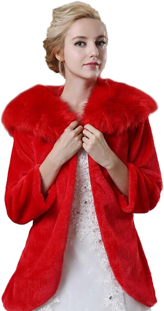 faux fur evening coat