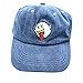 zhidan wei Distressed Boo Mario Ghost Baseball Cap 3D Embroidery Dad Hats Adjustable Snapback Blue