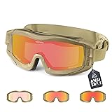VOZAPOW Airsoft Goggles Anti Fog with ANSI Z87.1