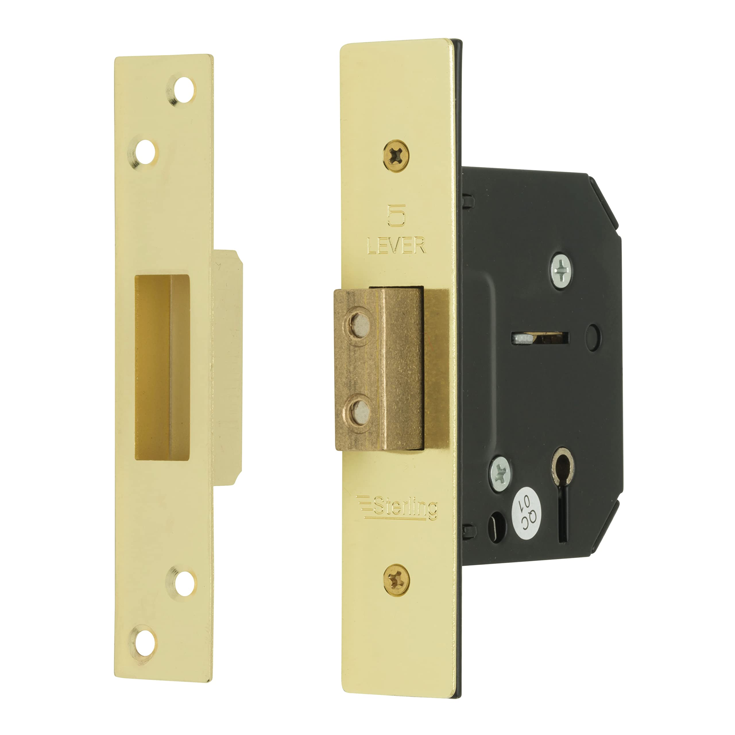 Sterling MLD525 2.5-inch/67mm 5-Lever Deadlock - Brass