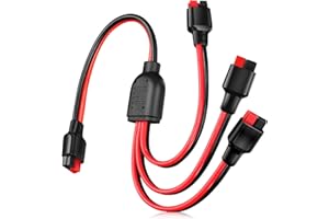 PAEKQ Anderson Y Splitter Cable Solar Panel Connector 1 to 3 Branch Parallel Adapter Cable for Portable Solar Generator Power Station Compatible with Goal Zero Jackery High Power Pole Port Connector