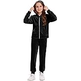 Stelle Girls Velour Tracksuits 2 Piece Sweatsuit Outfit Zip Up Hoodie and Jogger Sweatpants Athletic Clothing Sets