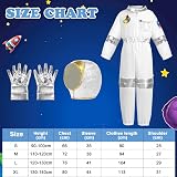 Aomig Kids Astronaut Costume Unisex Space Jumpsuit Helmet Glove Set view 4