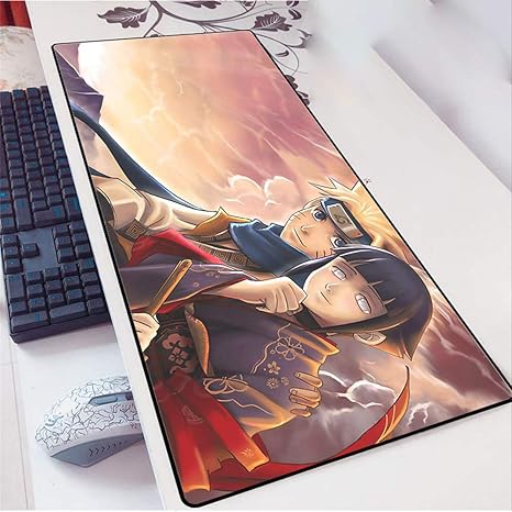 Amazon Co Jp ゲームマウスパッド キーボードマットゲームマウスパッドオフィスアニメテーブルマットロックエッジアニメ忍者ソフト厚い滑り止めゴム素材 G 900x400x4mm ホーム キッチン