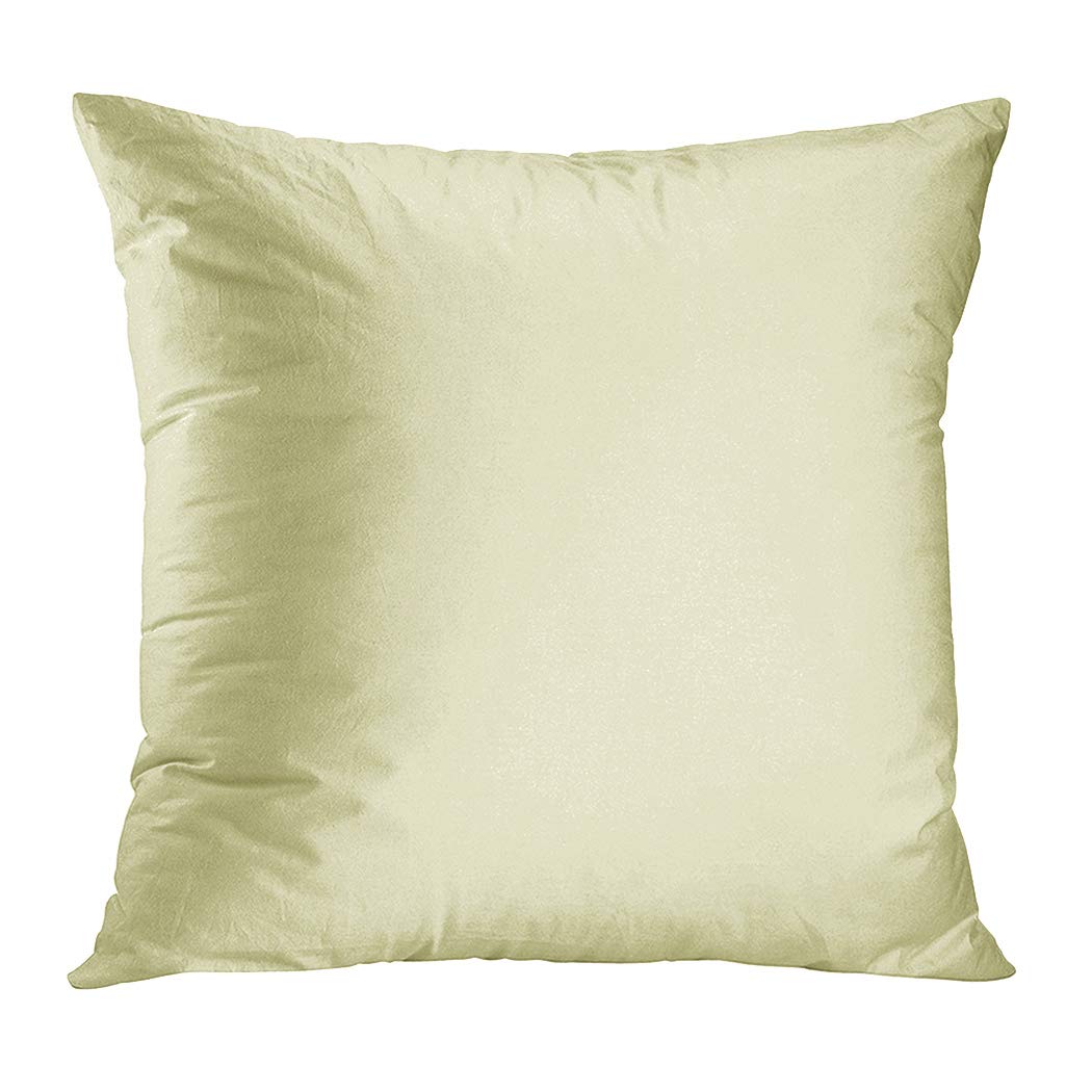 Suike Pastel Lemon Yellow Pale Soft Meringue Yellow Plush Hidden Zipper Home Sofa Decorative Throw Pillow Cover Cushion Case 20x20 Inch Design Printed Pillowcase